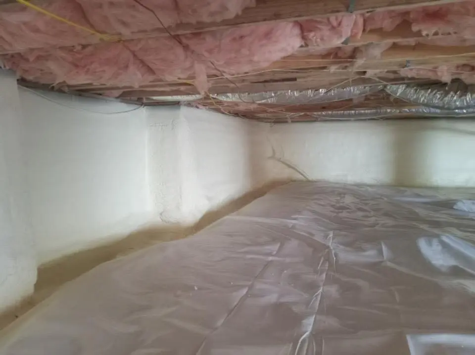 Crawl space encapsulation with closed-cell spray foam for Spray Foam Roofing in New Kensington
